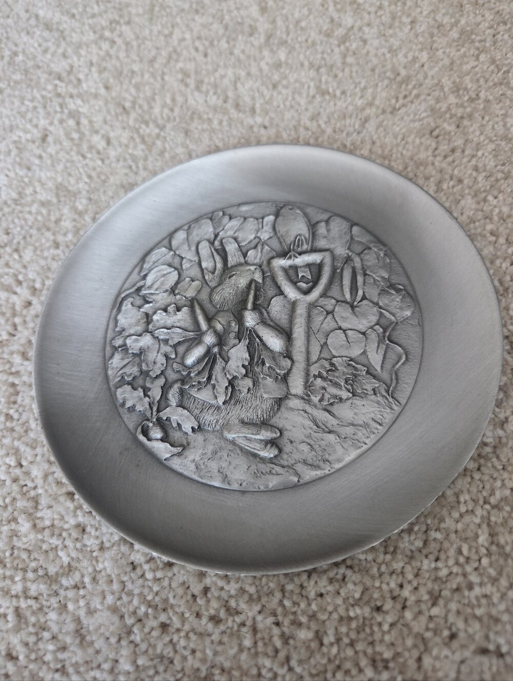 Peter Rabbit Schmid Pewter Plate Numbered